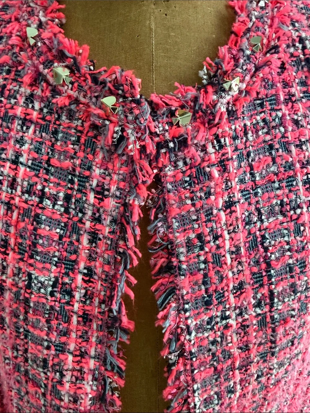 Kate Spade Pink Tweed Coat